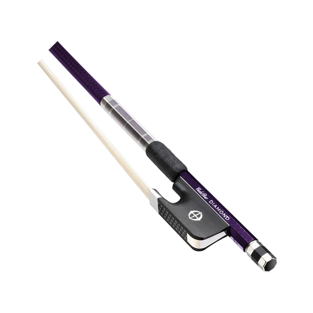 CodaBow DSB4PA Chroma Diamond SX Viola Bow, Amethyst Metallic with Amethyst Winding