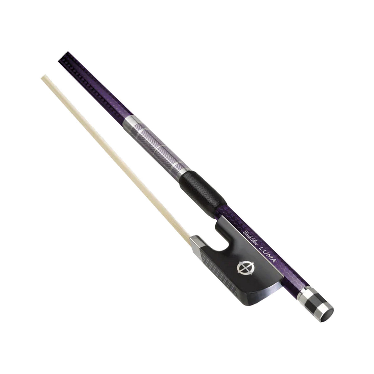 CodaBow SLA4PA Chroma Luma Violin Bow, Amethyst Metallic with Amethyst Winding