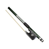 CodaBow SLB4GG Chroma Luma Viola Bow, Emerald Metallic with Emerald Winding