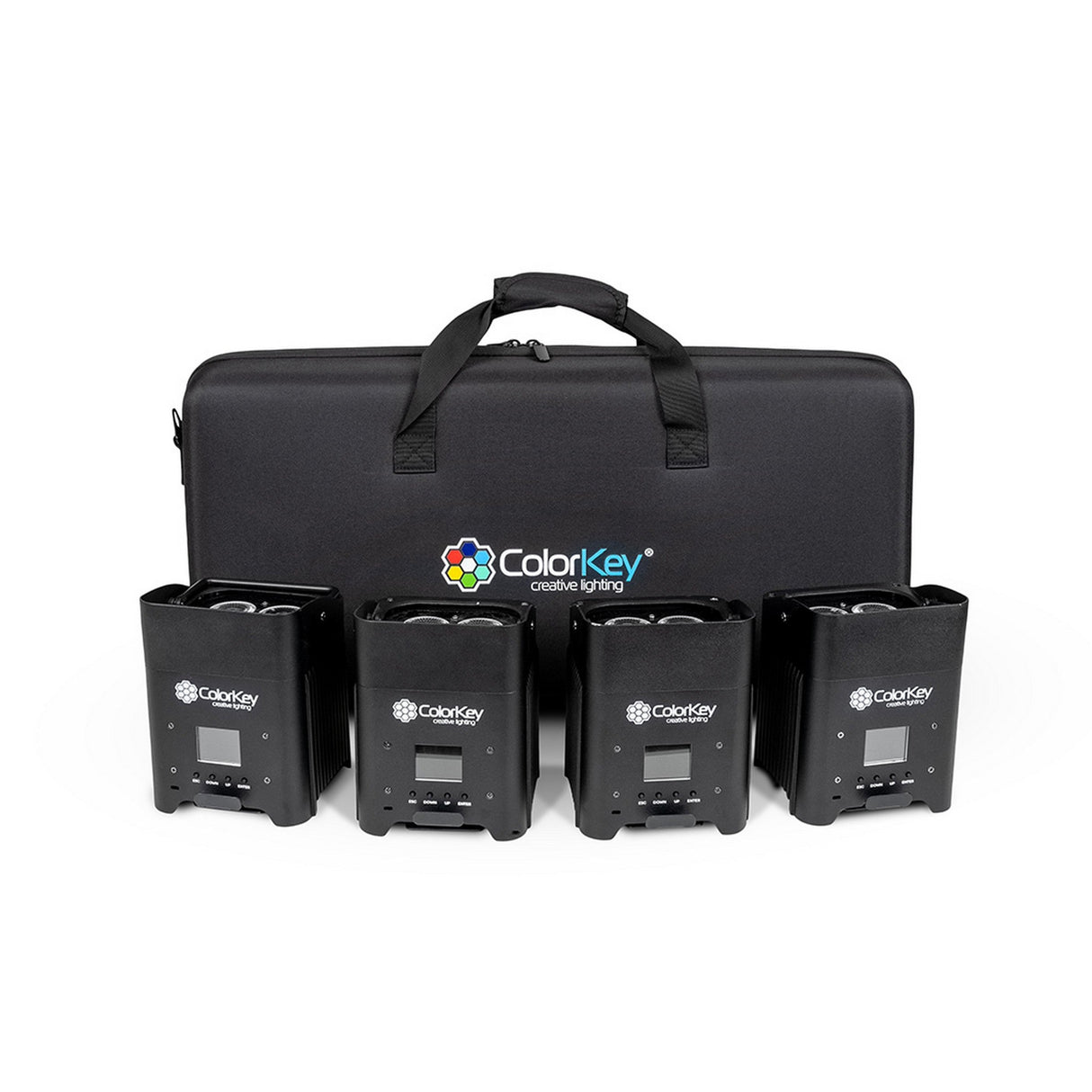 ColorKey AirPar HEX 4 4-Pack Bundle with Hardshell Case