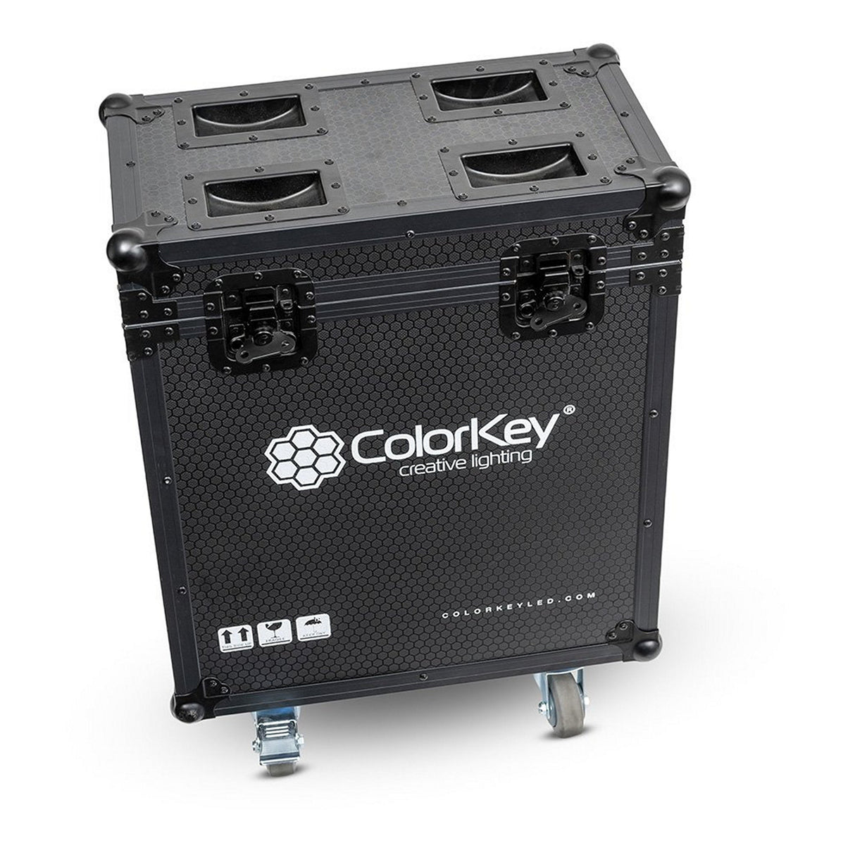 ColorKey 2-Piece Flight Case with Castors for Creator Spot 250 Moving Head Light Black