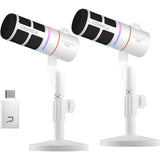 COMICA EJoy D10 Combo Dual Channel Wireless USB Gaming Microphones, Pair