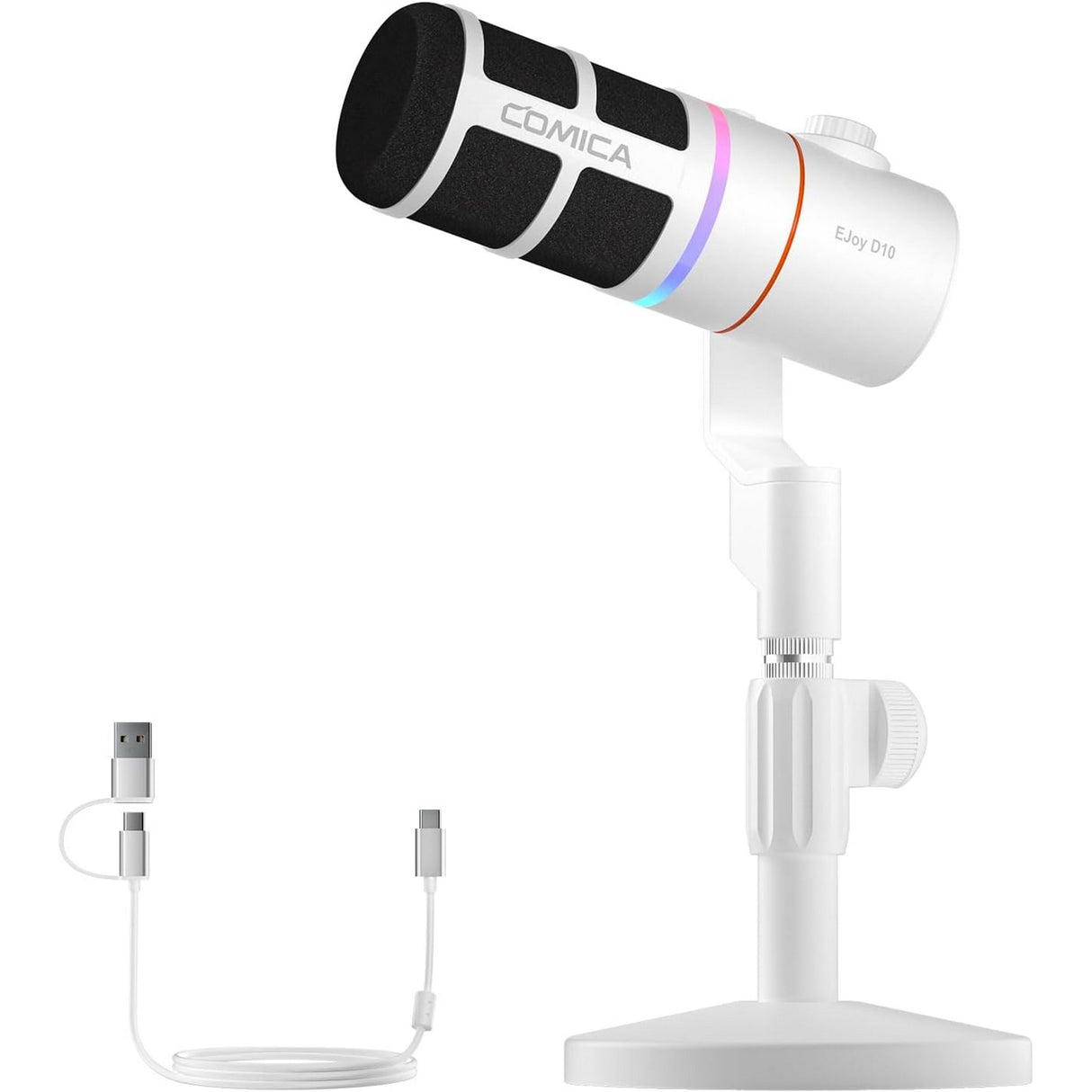 COMICA EJoy D10 D Wired Gaming RGB Dynamic Microphone with Noise Cancellation