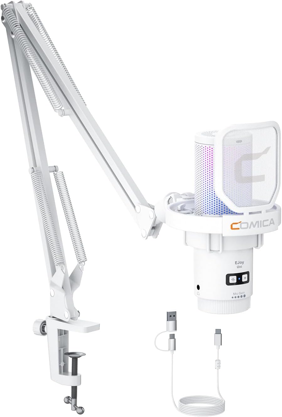 COMICA EJoy Uni Pro A Wireless USB Gaming Microphone with Boom Arm