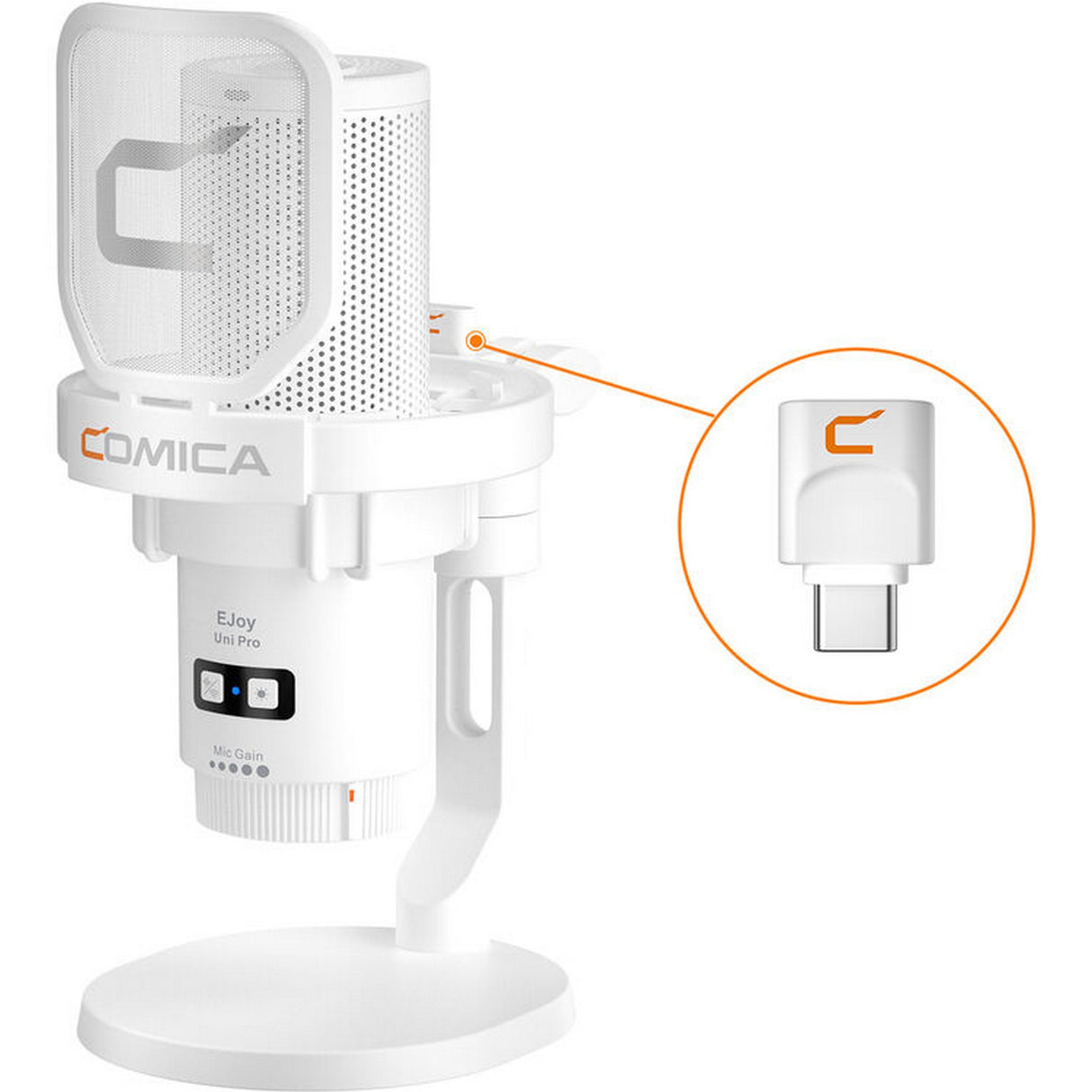 COMICA EJoy Uni D Wired USB RBG Gaming Microphone with Noise Cancellation