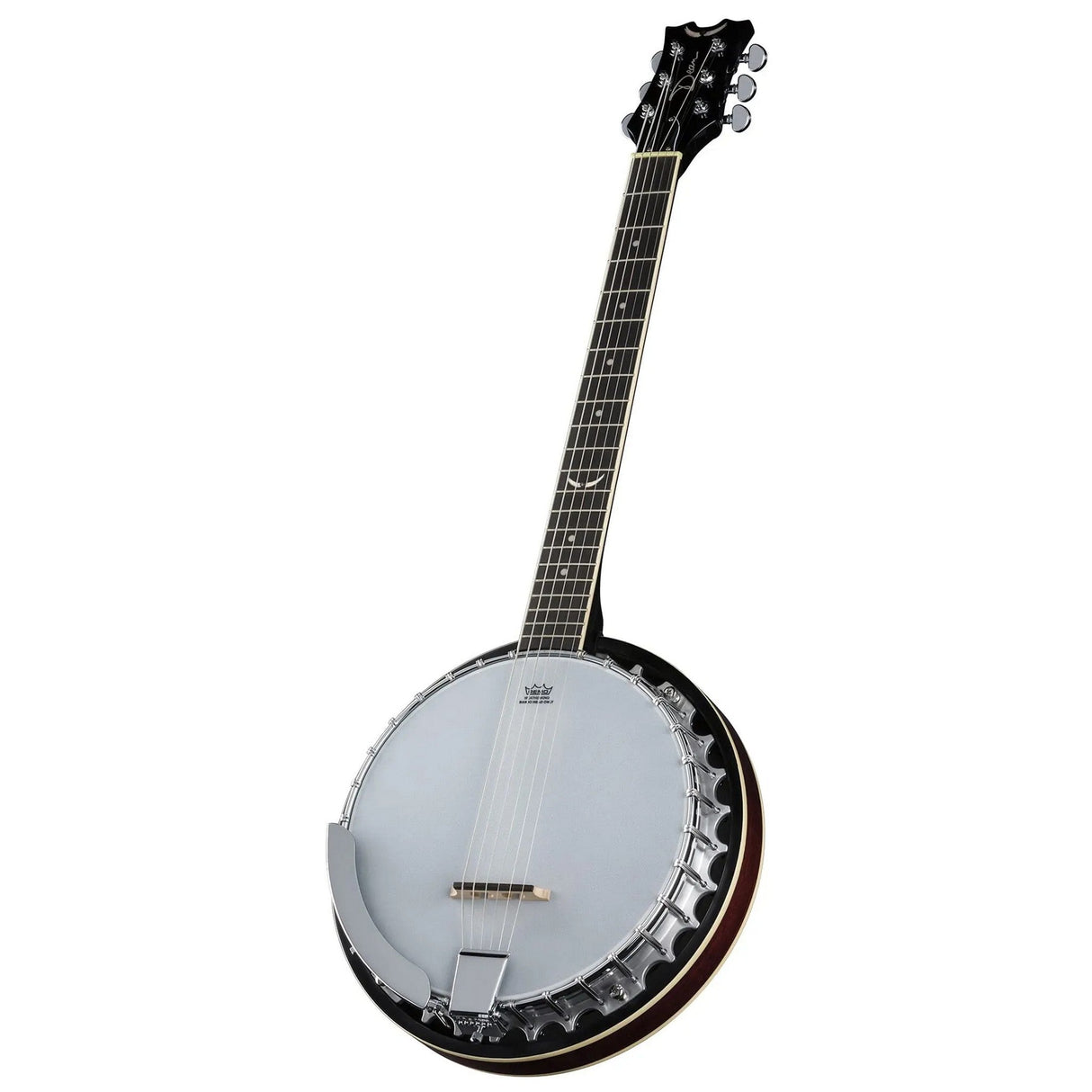 Dean Guitars Backwoods 6 Banjo Guitar, Six String with Pickup, Black Chrome