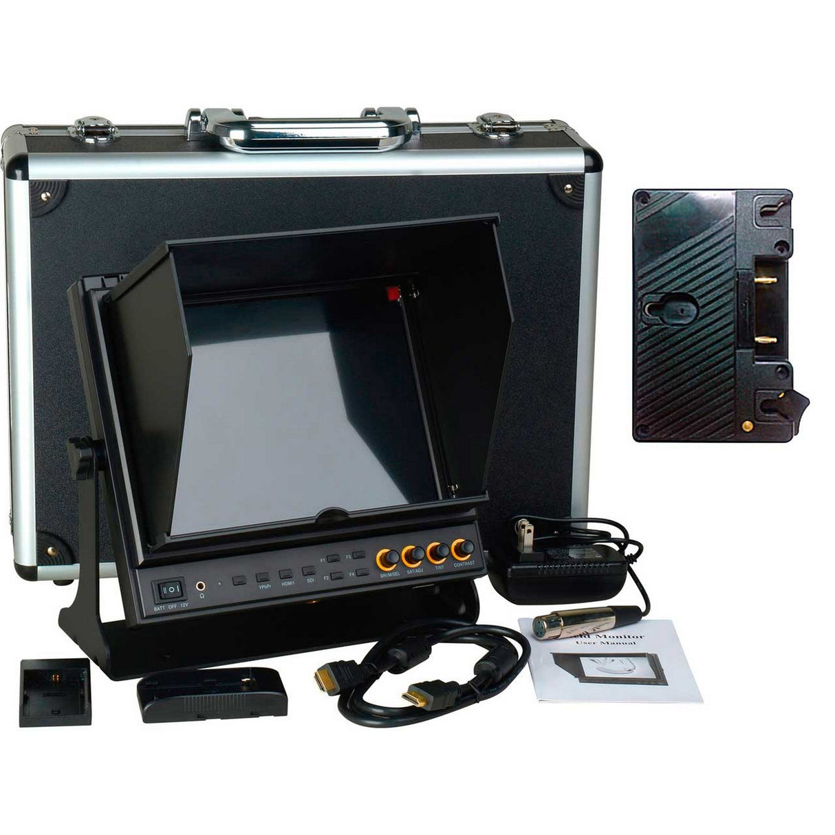 Delvcam 9.7 Inch SDI Monitor with Anton Bauer Battery Plate