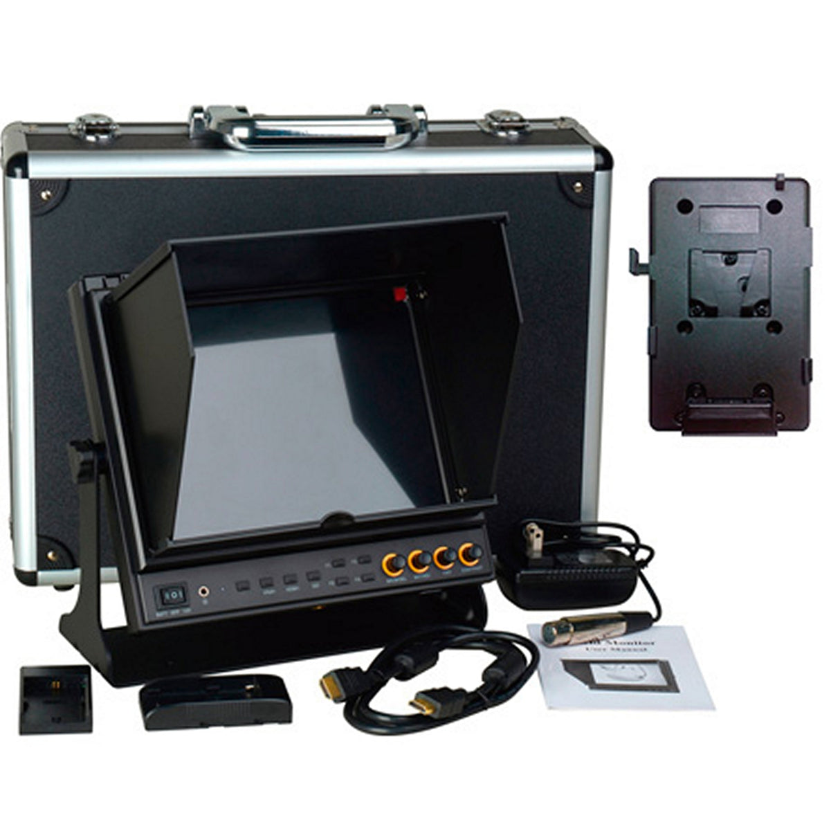 Delvcam 9.7 Inch SDI Monitor with V-Mount Battery Plate