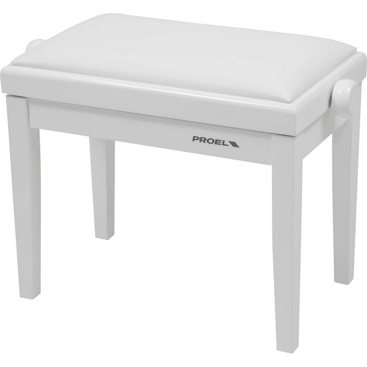 Dexibell PB90SBWWH Height Adjustable Wooden Bench, White Polished