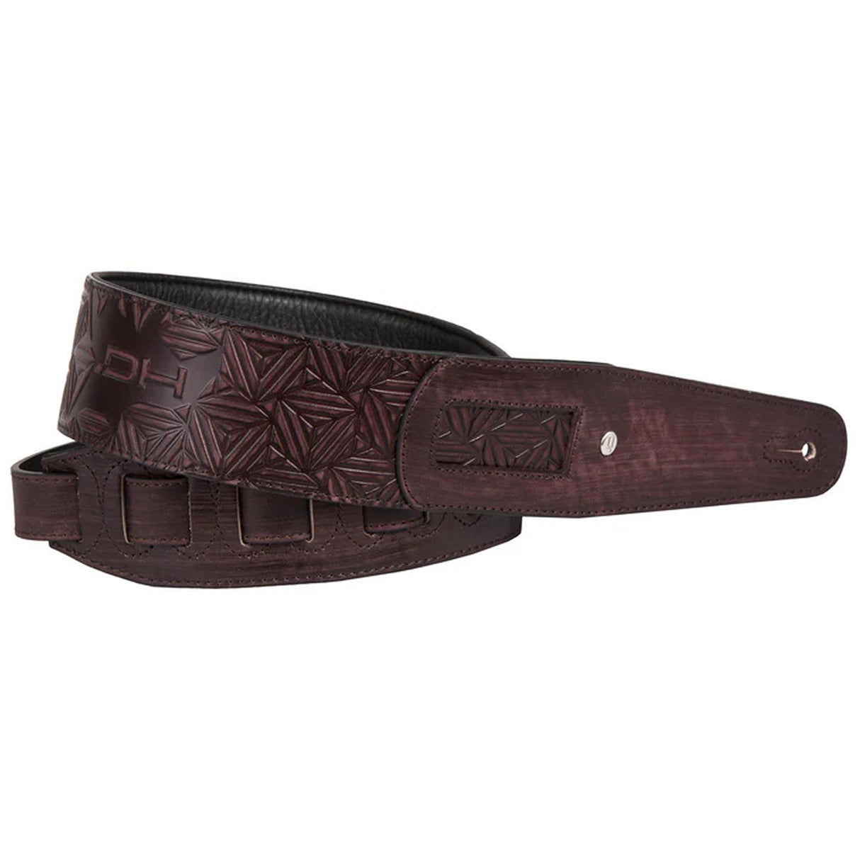 DieHard DHSTRAP600BW SUPERB Italian Leather Padded Guitar Strap, Brown