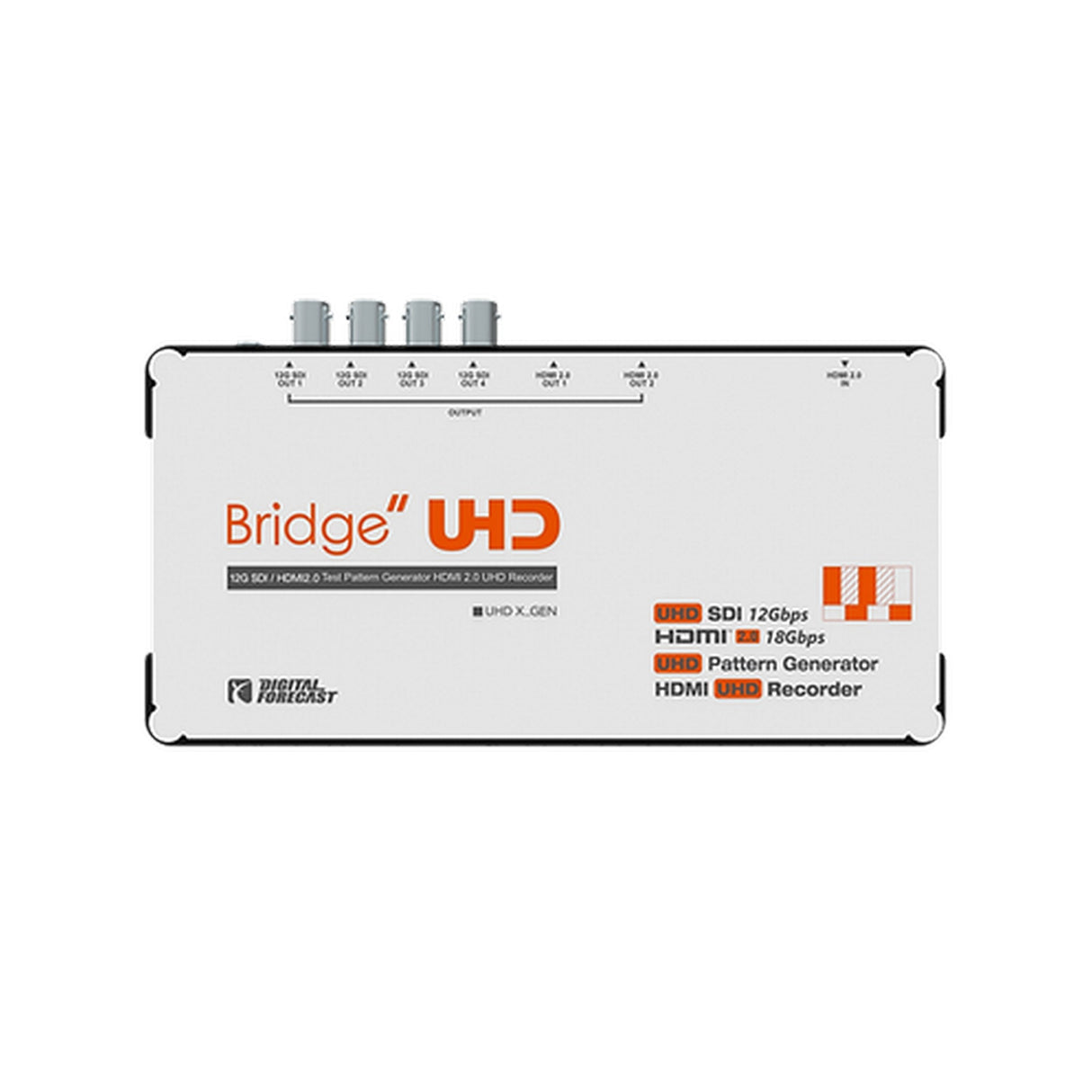 Digital Forecast UHD X_GEN 12G-SDI HDMI2.0 Test Pattern Generator and Recorder