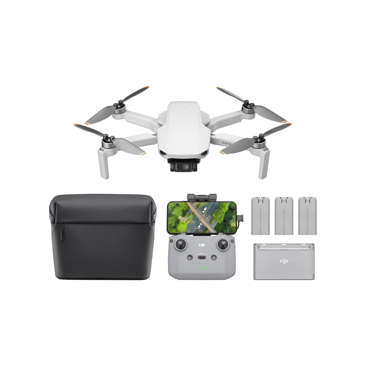 DJI Mini 4K Fly More Combo, Under 249g 4K Camera Drone with 3 Batteries