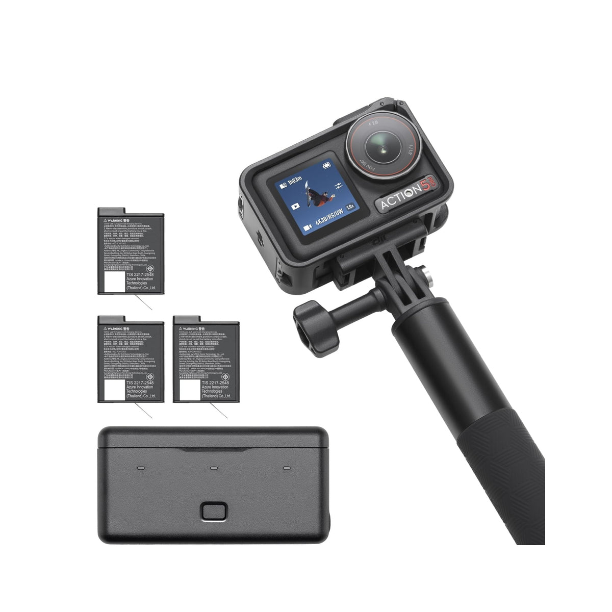DJI Osmo Action 5 Pro Adventure Combo, 4K Action Camera with 3 Batteries