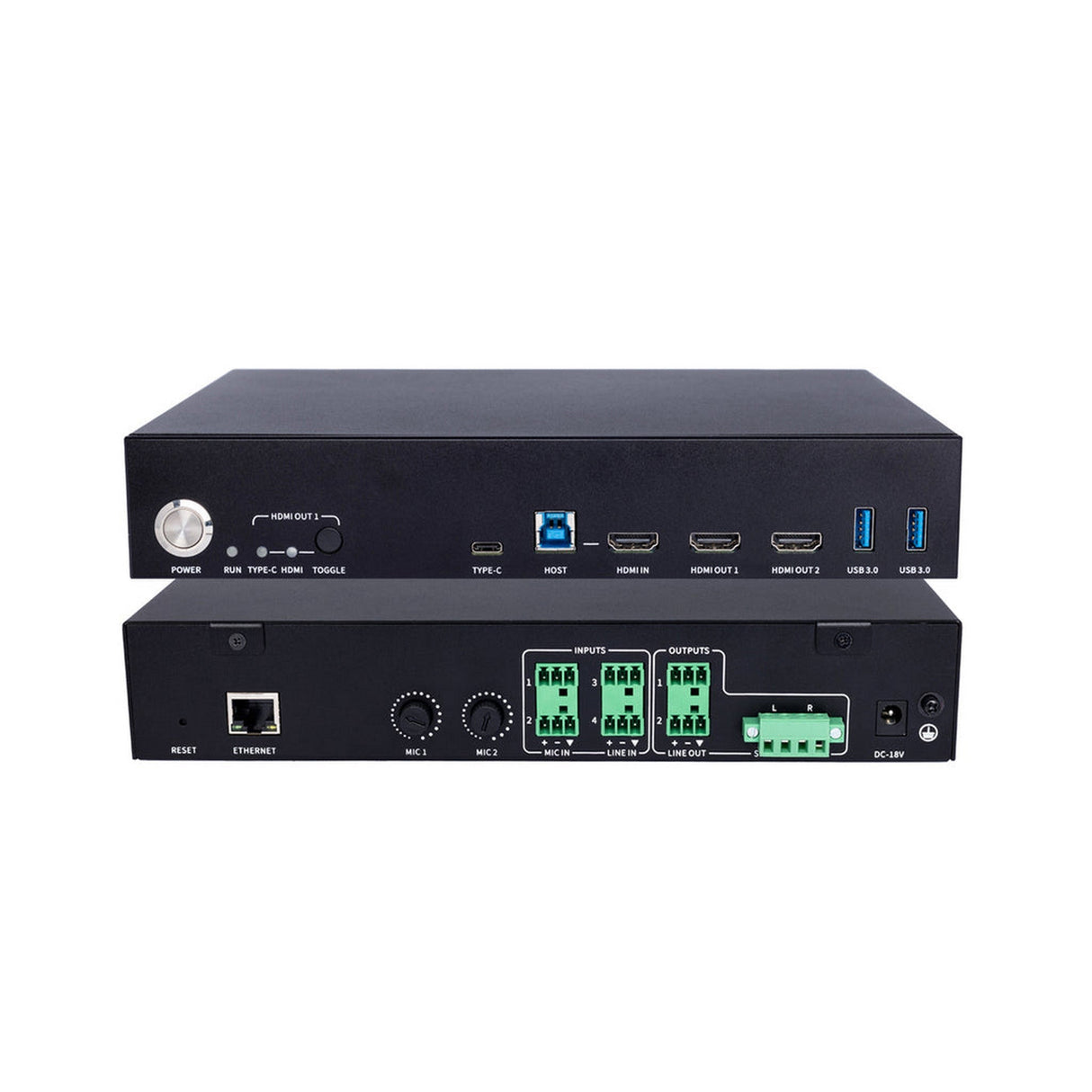 DVDO Conference System with USB-C and HDMI Inputs and Built-In DSP