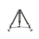 E-Image GA752SD-PTZ Aluminum Tripod with Dolly/75mm Flat Base and Quick Release for PTZ Cameras