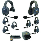 Eartec EVADE EVX844 Full Duplex Wireless Intercom System with 4 Single 4 Dual Speaker Headsets
