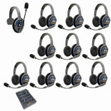 Eartec PRO16 Full Duplex True Wireless Headset Intercom Systems for 10 - 11 Users