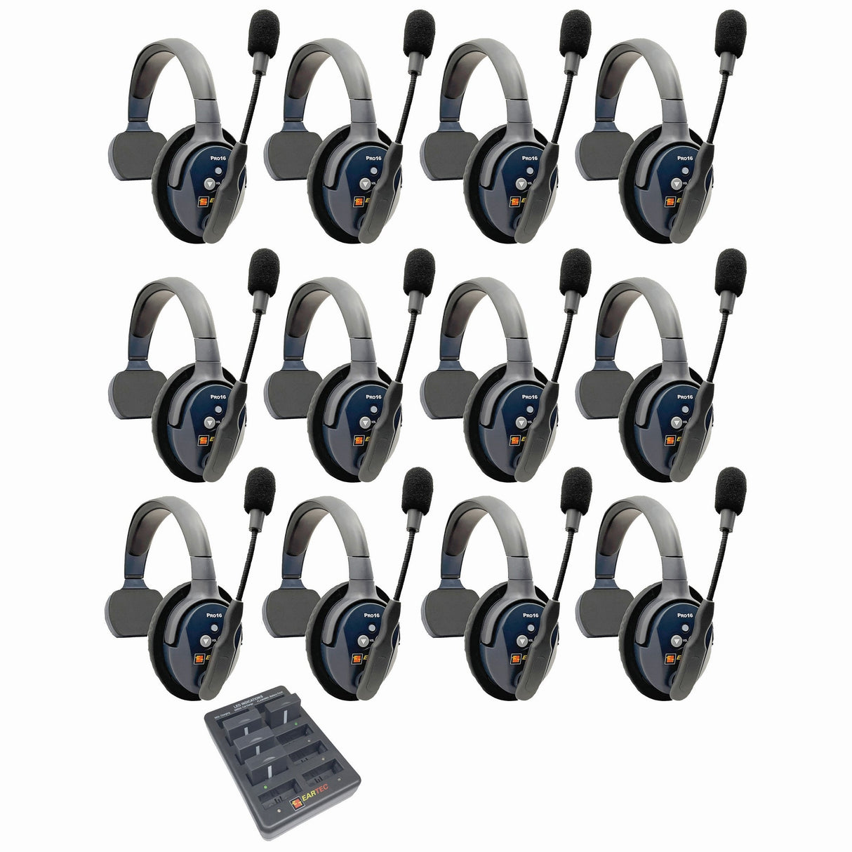 Eartec PRO16 Full Duplex True Wireless Headset Intercom Systems for 12 - 13 Users