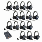 Eartec PRO16 Full Duplex True Wireless Headset Intercom Systems for 15-Users