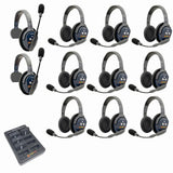 Eartec PRO16 Full Duplex True Wireless Headset Intercom Systems for 10 - 11 Users