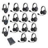 Eartec PRO16 Full Duplex True Wireless Headset Intercom Systems for 15-Users