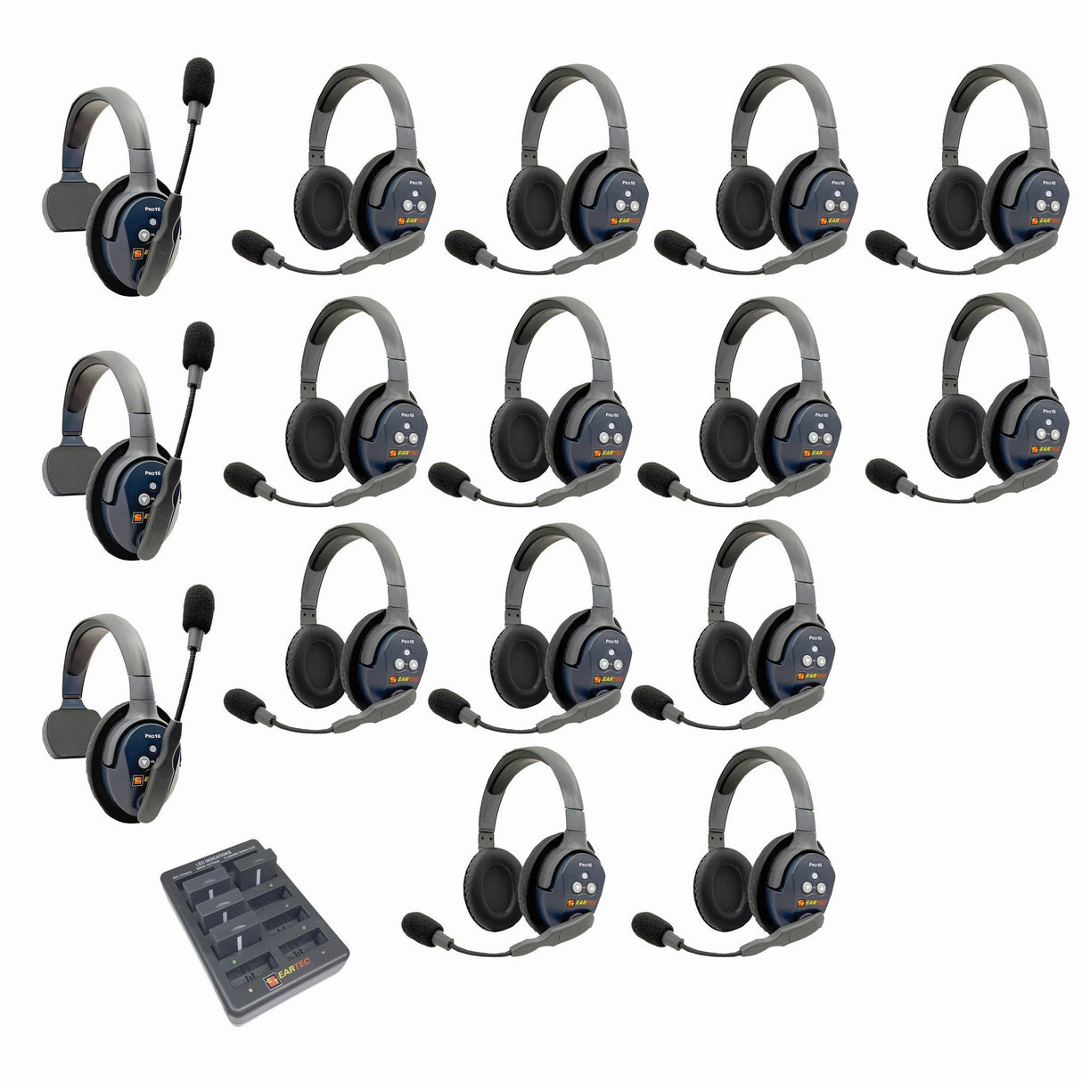 Eartec PRO16 Full Duplex True Wireless Headset Intercom Systems for 16-Users