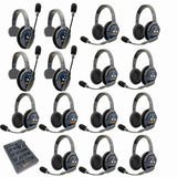 Eartec PRO16 Full Duplex True Wireless Headset Intercom Systems for 15-Users