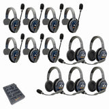 Eartec PRO16 Full Duplex True Wireless Headset Intercom Systems for 12 - 13 Users