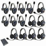 Eartec PRO16 Full Duplex True Wireless Headset Intercom Systems for 14-Users