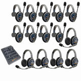 Eartec PRO16 Full Duplex True Wireless Headset Intercom Systems for 14-Users