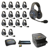 Eartec EVADE EVX15D-CM Full Duplex Dual Channel Wireless Intercom System with 15 Dual Speaker Headsets