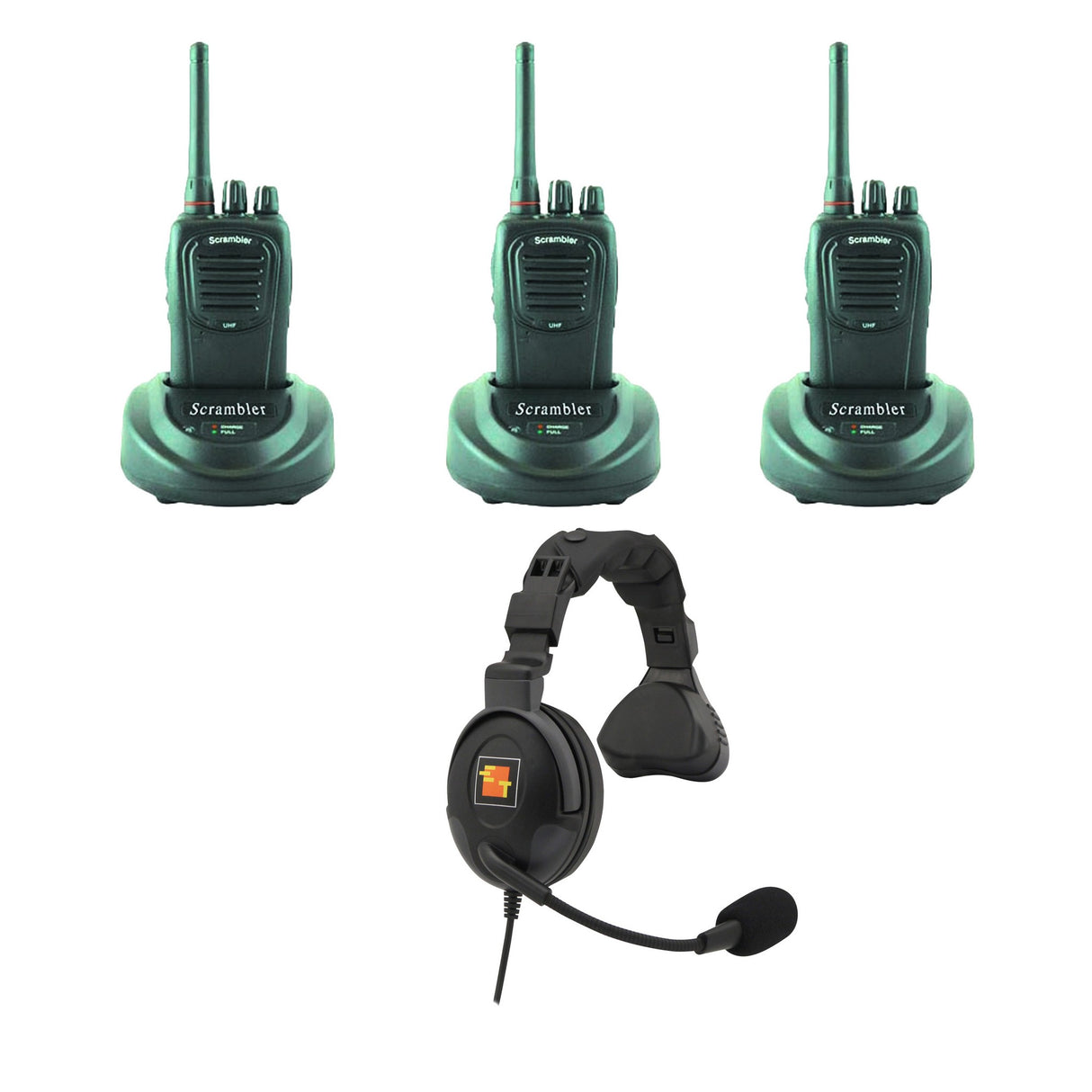 Eartec PS3000IL 3 SC-1000 Radios with Proline Single Inline PTT