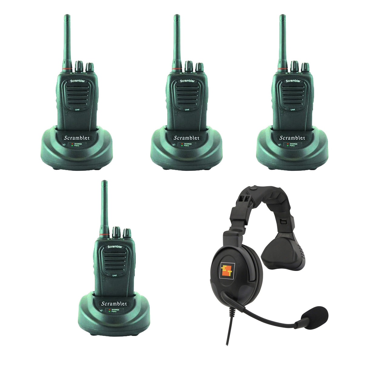 Eartec PS4000IL 4 SC-1000 Radios with Proline Single Inline PTT