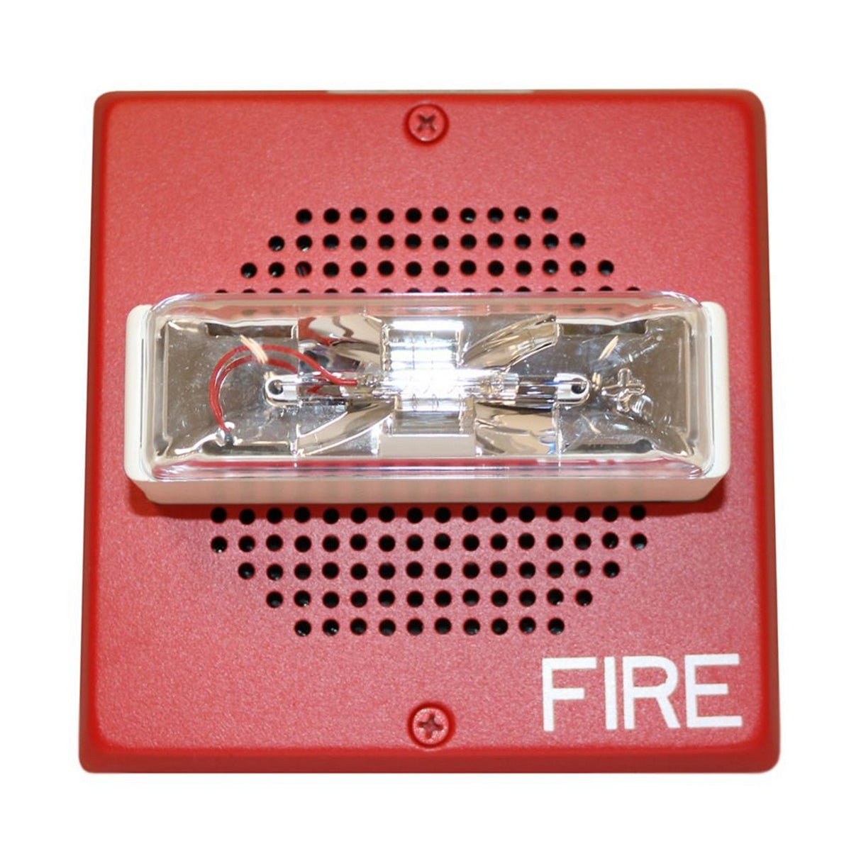 Eaton E70-24MCW-FR E70 Square Wallmount Speaker Strobe, 24VDC, Red