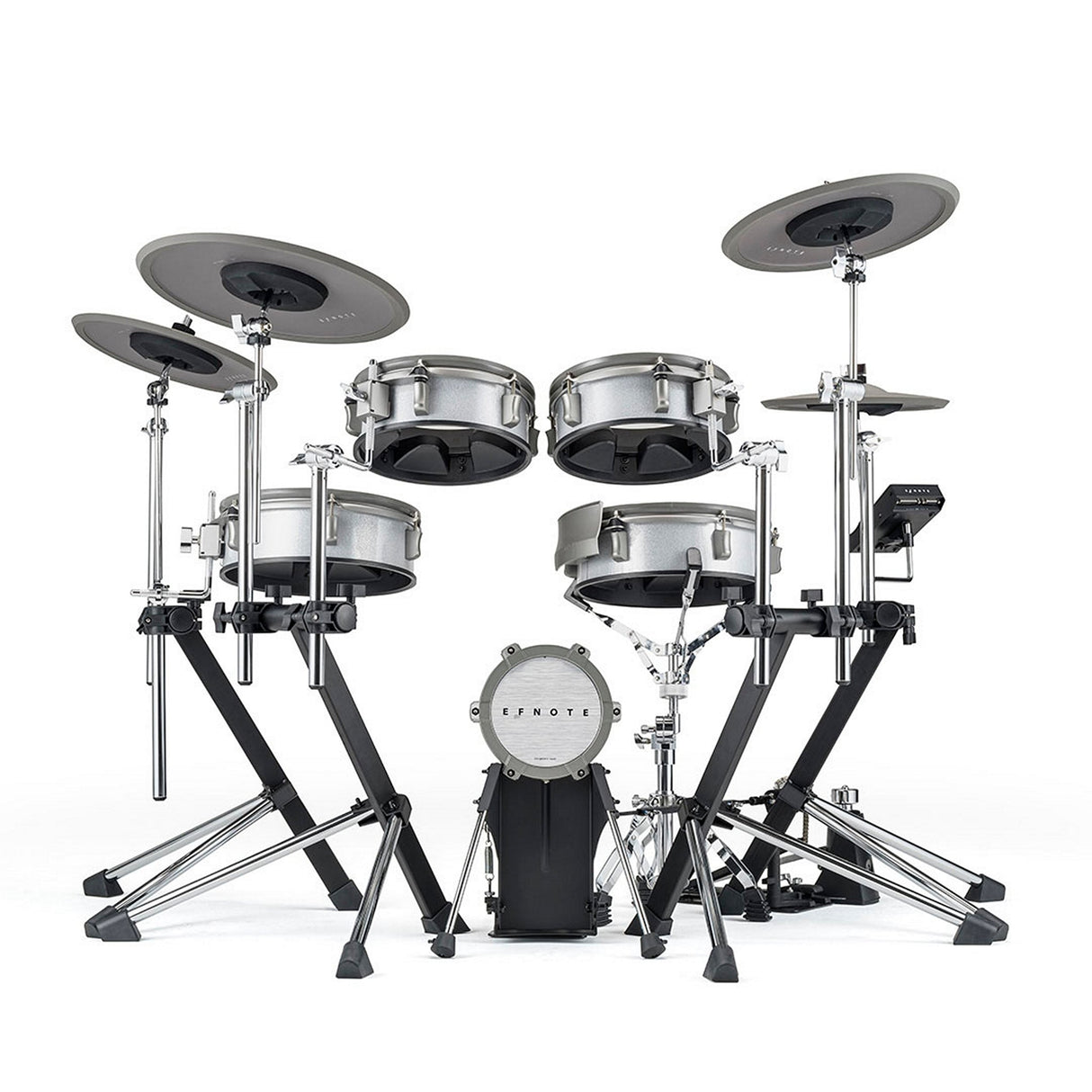 EFNOTE 3 Acoustic Designed Electronic Drum Set, White / Sparkle