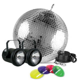 Eliminator Lighting M502EL All-In-One Mirror Ball Kit with 2 PL-1000 Fixtures