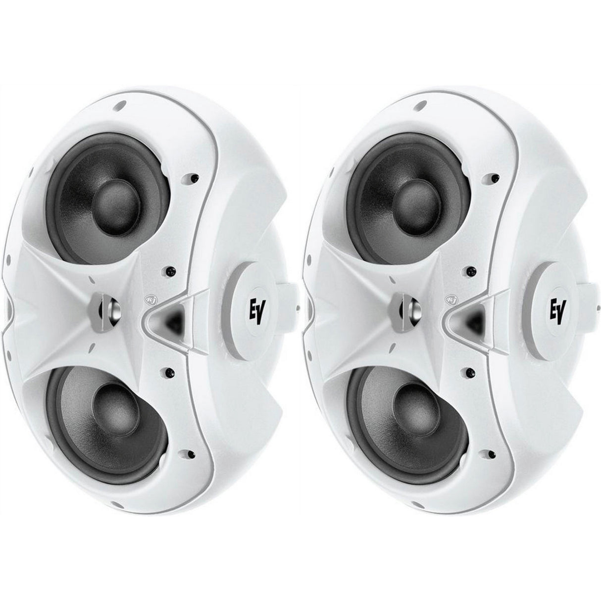Electro Voice EVID 4.2W 4-Inch Two Way Surface Mount Speakers, White, Pair (Used)