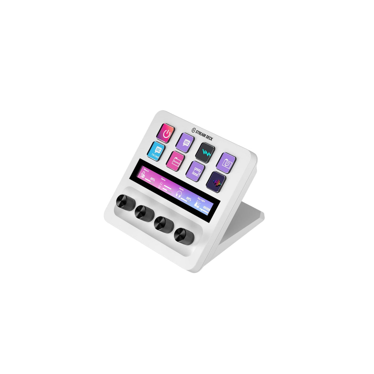 Elgato Stream Deck + White – 8-Key, 4-Dial Customizable Control Surface with Touch Panel