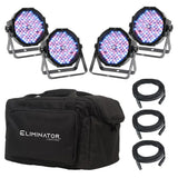 Eliminator Lighting Mega Flat PAK EP RGB+UV Low Profile LED Par Pack