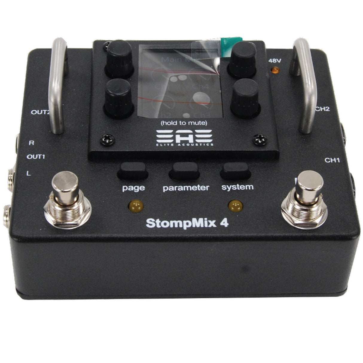 Elite Acoustics StompMix 4 4-Channel Compact Digital Pedalboard Mixer