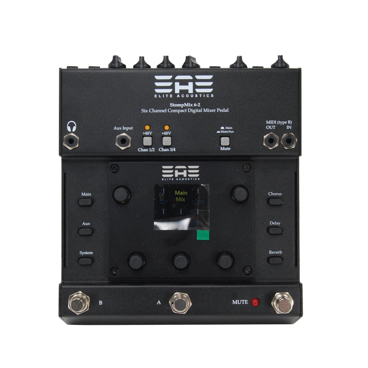 Elite Acoustics StompMix 6-2 6-Channel Compact Digital Mixer Pedal