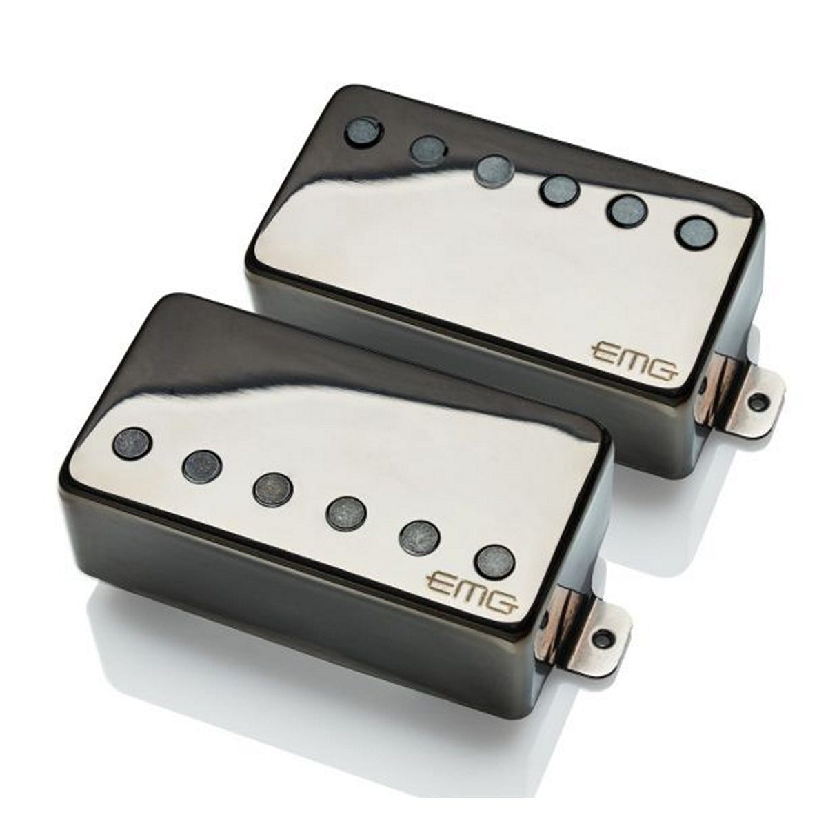 EMG 57/66 TW Set Dual Mode Guitar Pickup, Floyd Rose Spaced, Brushed Black Chrome