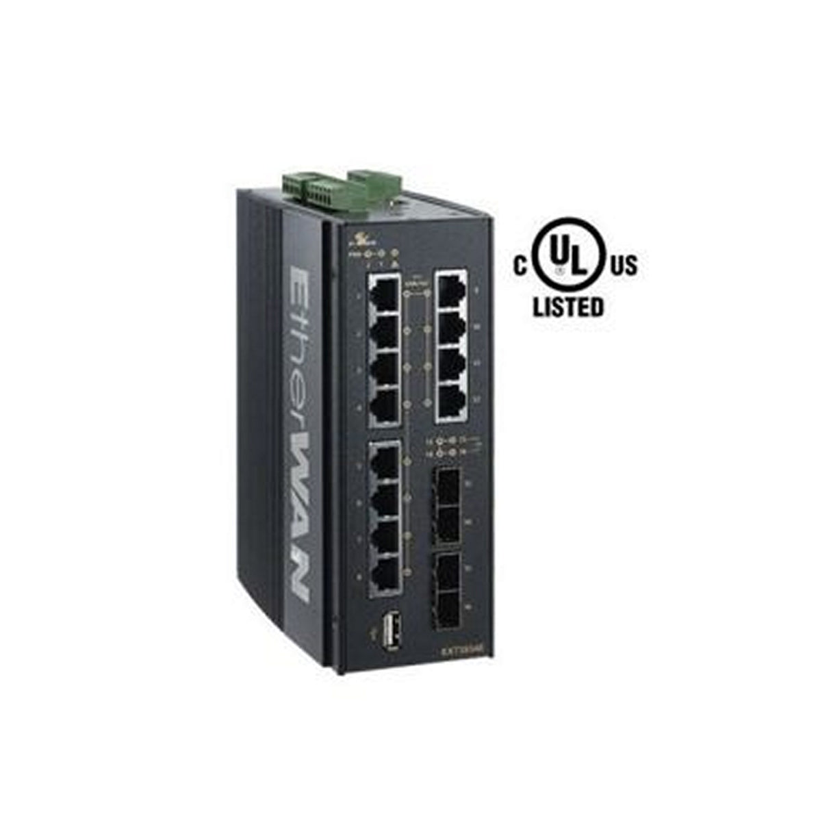 EtherWAN EX73922E-0VB 8-Port 10/100/1000BASE-T with 2 Dual-Rate Gigabit SFP Ports