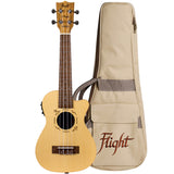 Flight DUC328 CEQ SP ZEB Electro Acoustic Concert Ukulele