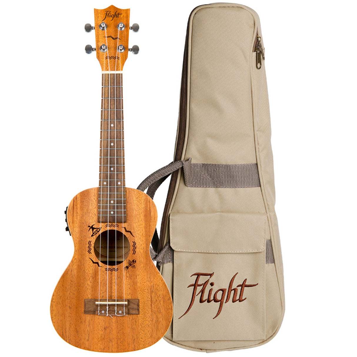 Flight DUC523CEQ Mahogany Electro Acoustic Concert Ukulele