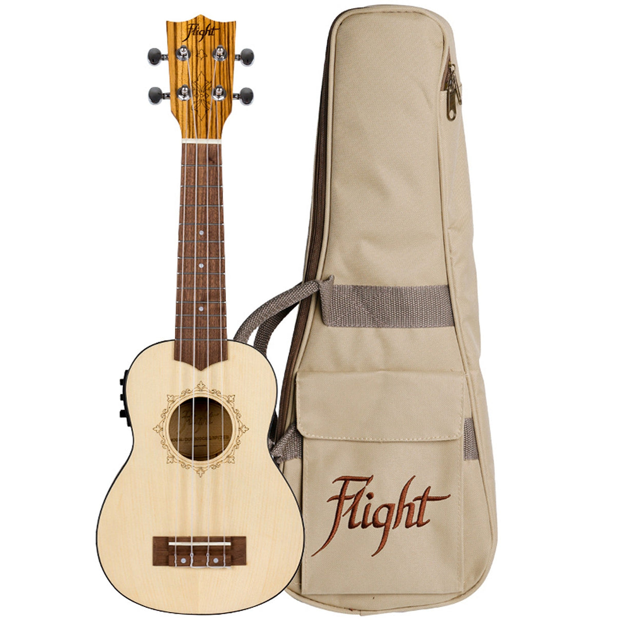 Flight DUS320CEQ SPZEB Electro Acoustic Soprano Ukulele