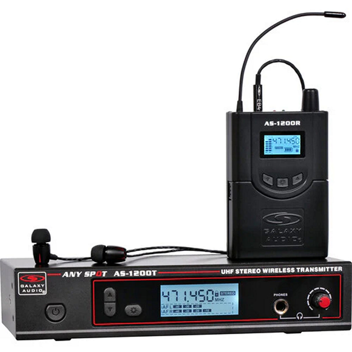 Galaxy Audio AS-1200 P4 In-Ear Monitor System 470–494 MHz