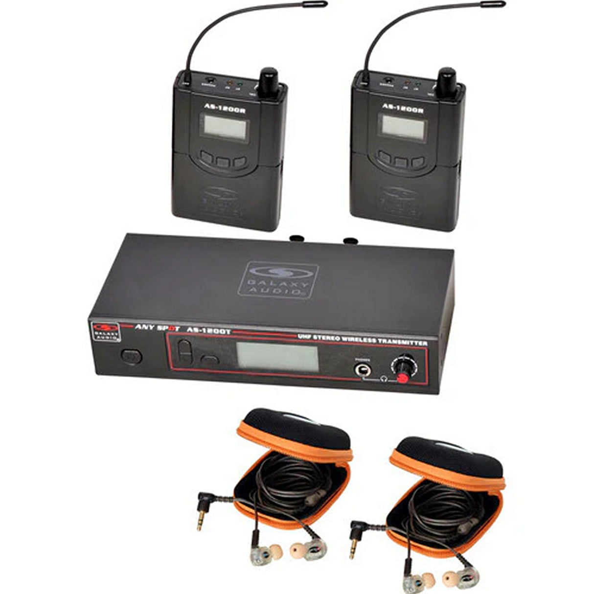 Galaxy Audio AS-1210 2-Pack Wireless In-Ear Monitors D 584–607 MHz