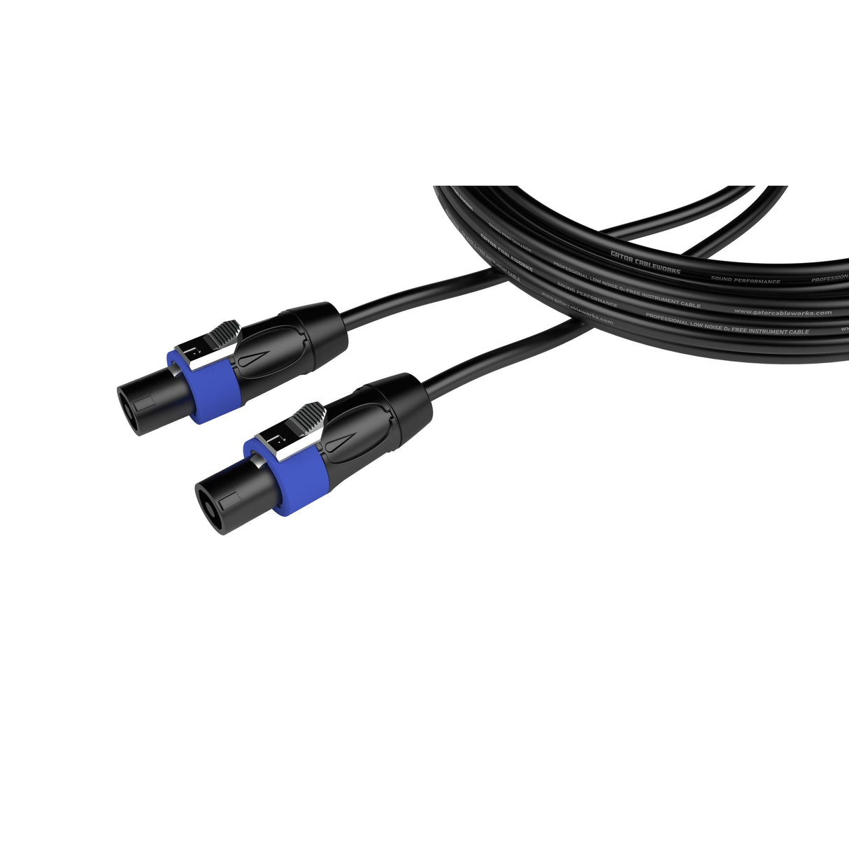 Gator CBW-HDLSPKR2TWLK-CBLE-15 Headliner Series Twist Lock Connector to Twist Lock Connector Speaker Cable, 15-Foot