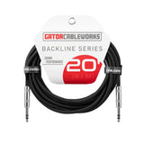 Gator Cableworks GCWB-BPC Backline Series TRS 1/4" Balanced Patch Cable
